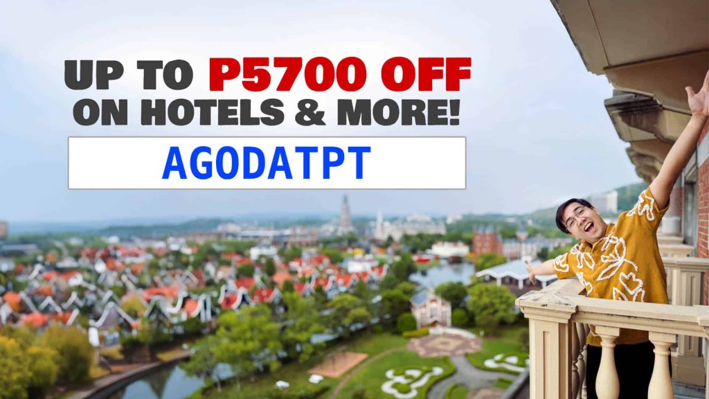 Use Promo Code AGODATPT for up to $100 (P5700) OFF on Agoda Hotels & More!