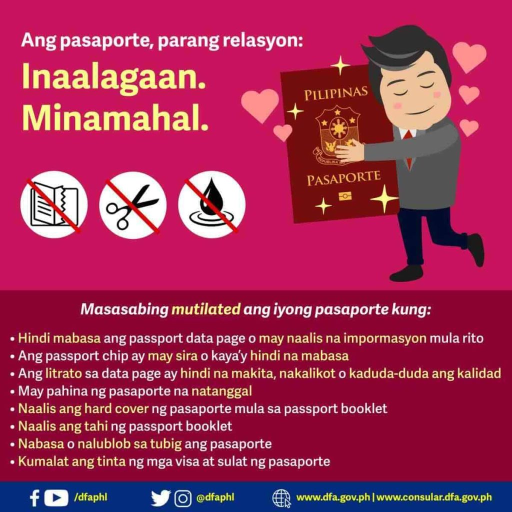 DFA Damaged Passport